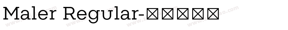 Maler Regular字体转换